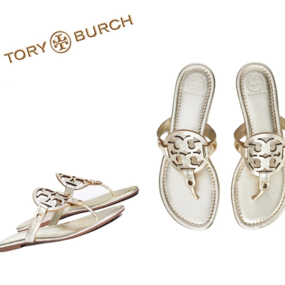 Tory Burch Miller Soft Metallic Sandals